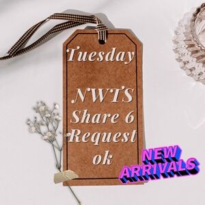 1/6 Tues 🔖New With Tags🔖Share 6